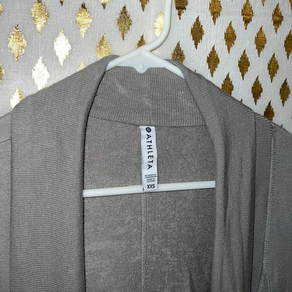 Athleta Pranayama Restore Wrap cardigan sweater in grey size XXS - Picture 9 of 11
